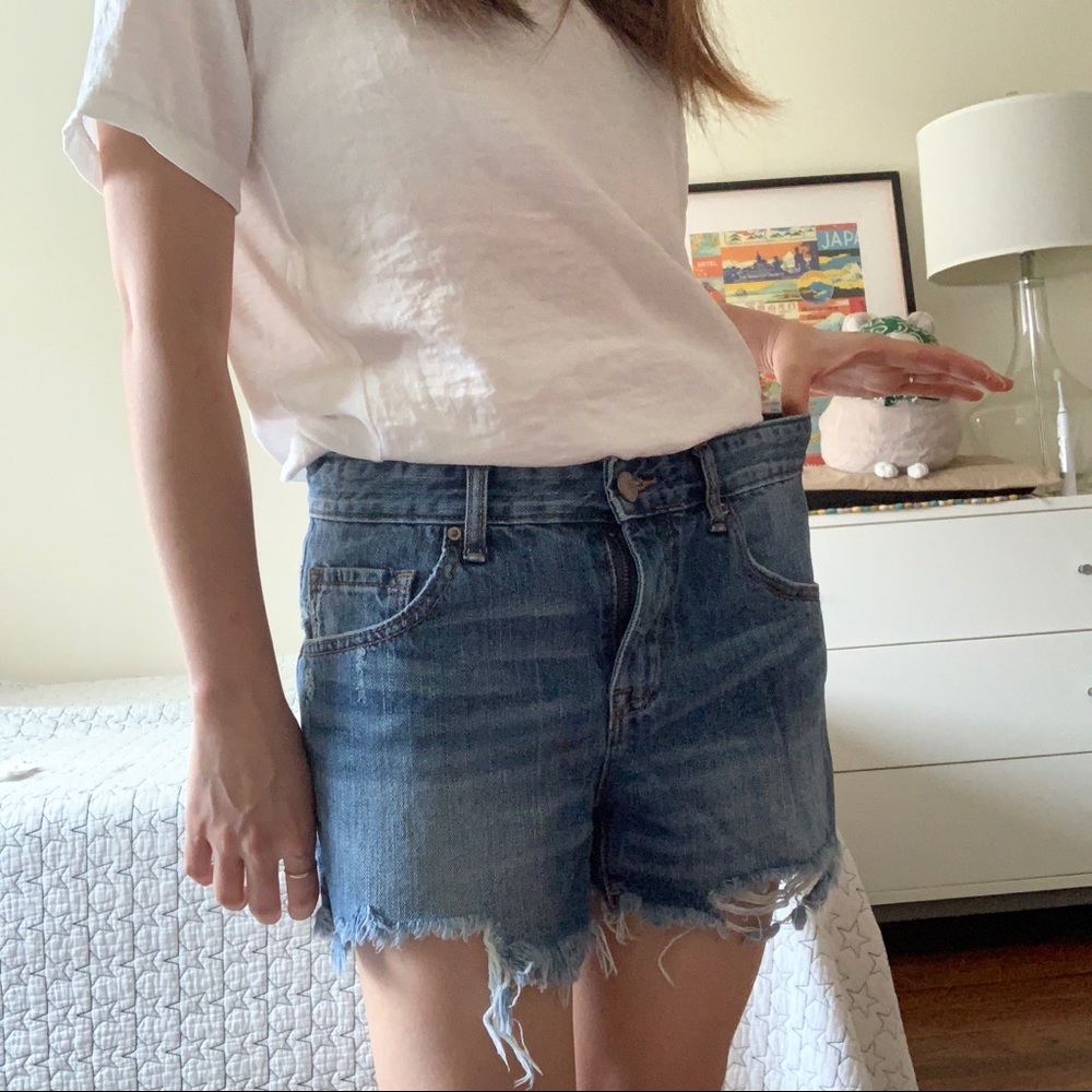 BDG mid rise jean shorts